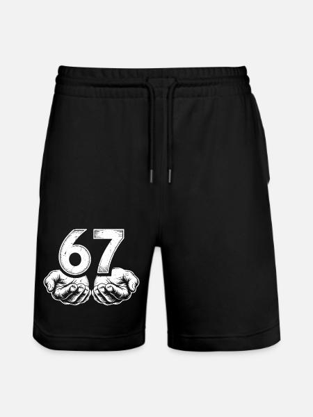 Six Seven Gen Z - Stanley/Stella Trainer Unisex Organic Jogging Shorts - black
