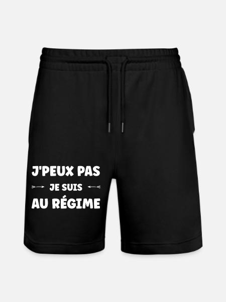 I can't I'm on a diet - Stanley/Stella Trainer Unisex Organic Jogging Shorts - black