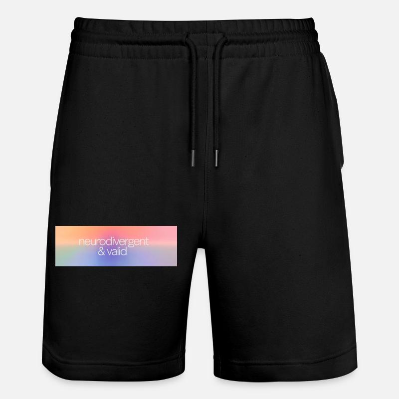 Neurodivergent & valide - Short de jogging bio TRAINER Stanley/Stella unisexe - noir