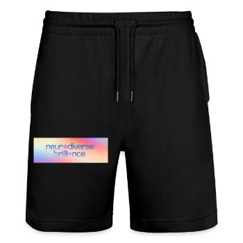 Neurodiverse Brilliance - Stanley/Stella Unisex Bio Joggingshorts Trainer  - Schwarz - Vorne - Nik (191cm) & Marisol (170cm)