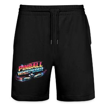 Joueur de flipper Whisperer - Short de jogging bio TRAINER Stanley/Stella unisexe - noir - Devant - Nik (191cm) & Marisol (170cm)