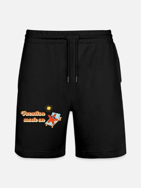 Vacation mode on – Summer Holiday Statement - Stanley/Stella Trainer Unisex Organic Jogging Shorts - black