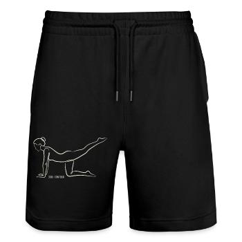SOUL CONTOUR - Vyaghrasana - Stanley/Stella Trainer Unisex Organic Jogging Shorts - black - Front - Nik (191cm) & Marisol (170cm)