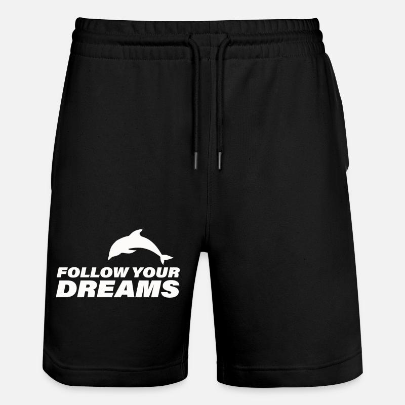 FOLLOW YOUR DREAMS - Stanley/Stella Unisex Bio Joggingshorts Trainer  - Schwarz