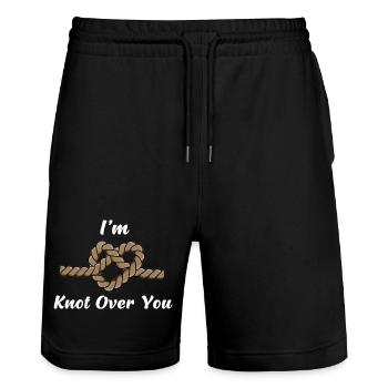 I'm Knot Over You Rope Heart - Stanley/Stella Trainer Unisex Organic Jogging Shorts - black - Front - Nik (191cm) & Marisol (170cm)