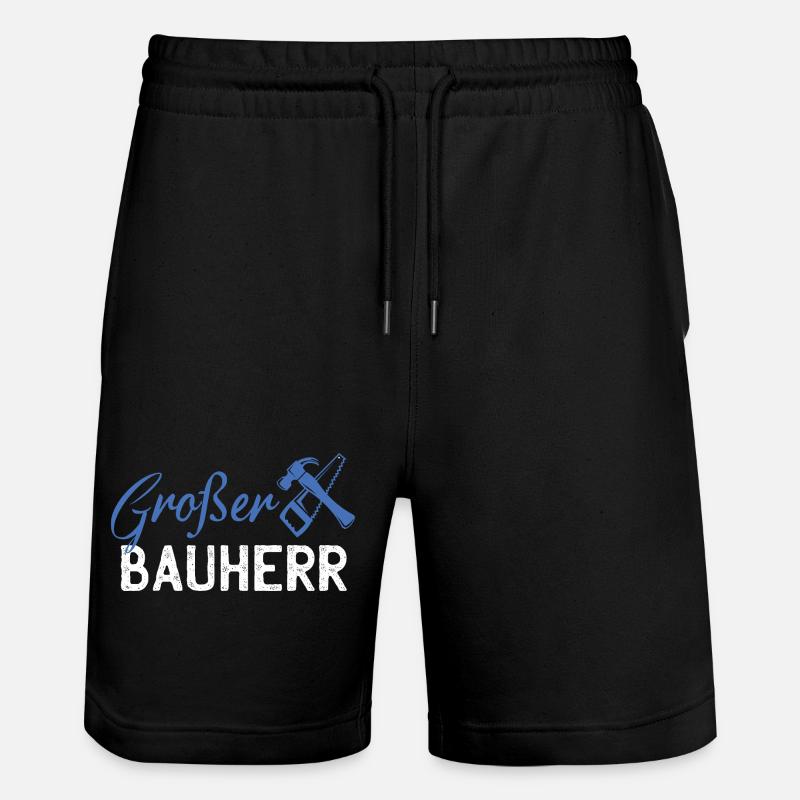 GrafBen Builder Building Graphics - Stanley/Stella Trainer Unisex Organic Jogging Shorts - black