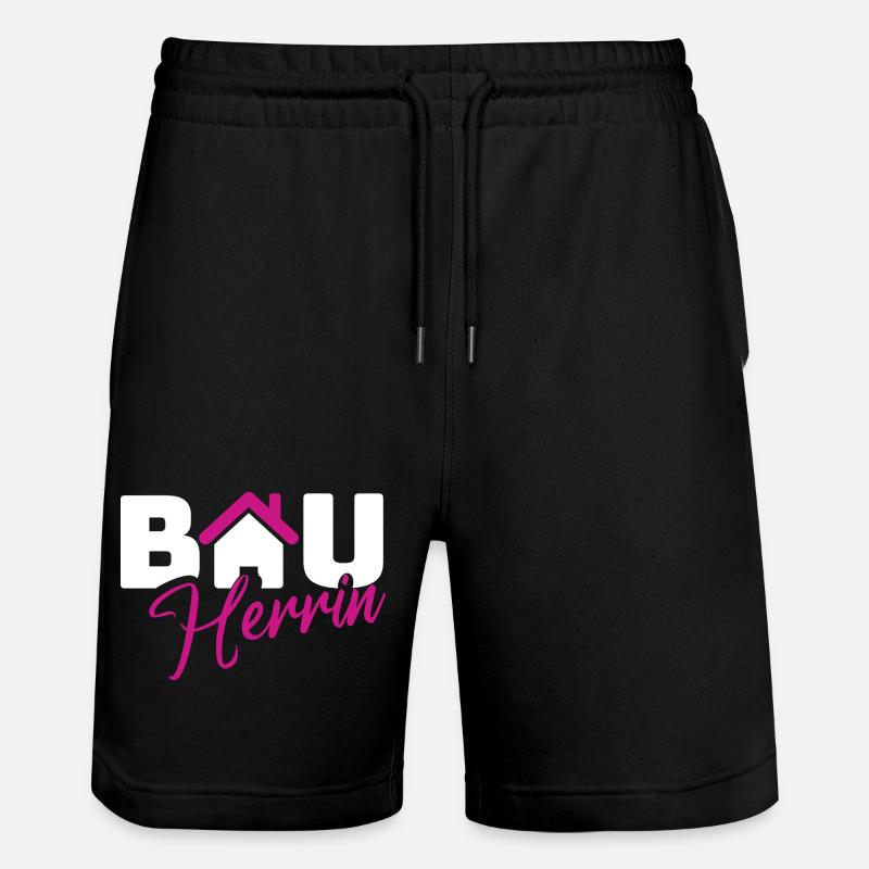 Builder Style Logo - Stanley/Stella Trainer Unisex Organic Jogging Shorts - black