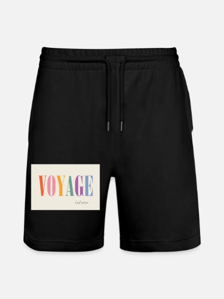 Voyage – c'est vivre - Stanley/Stella Trainer Unisex Organic Jogging Shorts - black