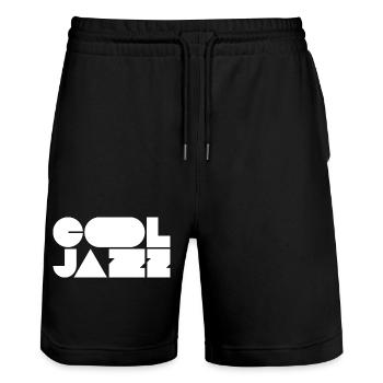 Logo jazz audacieux et cool - Short de jogging bio TRAINER Stanley/Stella unisexe - noir - Devant - Nik (191cm) & Marisol (170cm)