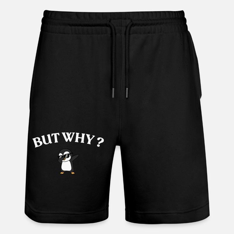 Mais pourquoi ? Style Pingouin - Short de jogging bio TRAINER Stanley/Stella unisexe - noir