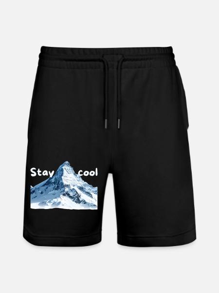 Mountain Scenery Stay Cool - Stanley/Stella Trainer Unisex Organic Jogging Shorts - black