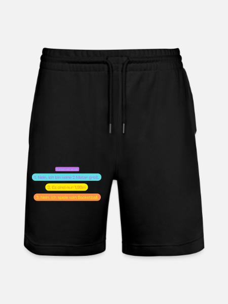 1,98m. Fragen - Stanley/Stella Unisex Bio Joggingshorts Trainer - Schwarz