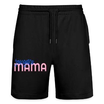 Jungs-Mama - Stanley/Stella Unisex Bio Joggingshorts Trainer  - Schwarz - Vorne - Nik (191cm) & Marisol (170cm)