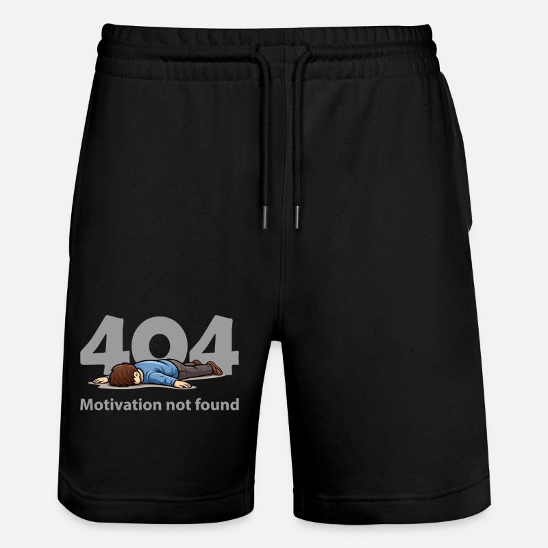 Motivation Not Found – Error 404 - Stanley/Stella Trainer Unisex Organic Jogging Shorts - black