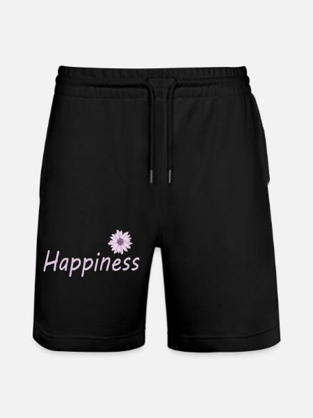 Happiness - Stanley/Stella Trainer Unisex Organic Jogging Shorts - black