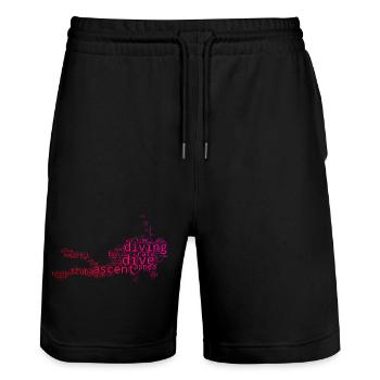 Easy Diving design intemporel - Short de jogging bio TRAINER Stanley/Stella unisexe - noir - Devant - Nik (191cm) & Marisol (170cm)