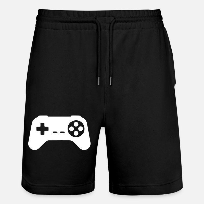 Silhouette rétro de manette - Short de jogging bio TRAINER Stanley/Stella unisexe - noir