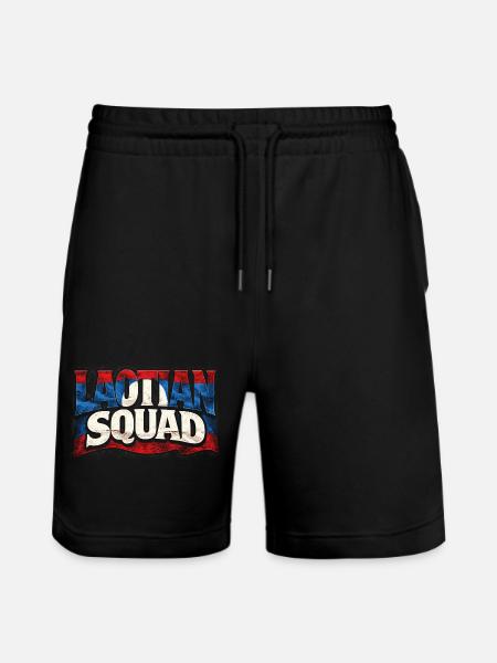 Laos Laotian Root Laotian Squad - Stanley/Stella Trainer Unisex Organic Jogging Shorts - black