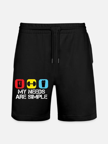 Sleep Gym and Protein - Stanley/Stella Trainer Unisex Organic Jogging Shorts - black