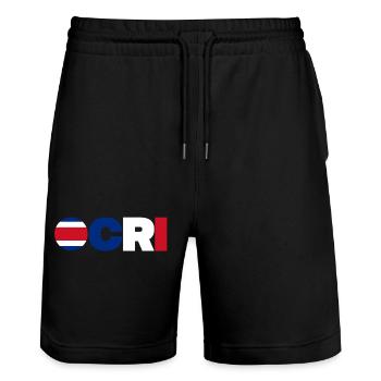Costa Rica - Stanley/Stella Unisex Bio Joggingshorts Trainer  - Schwarz - Vorne - Nik (191cm) & Marisol (170cm)