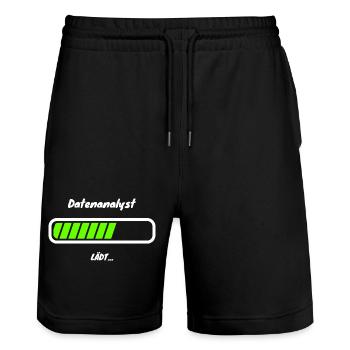 Datenanalyst Loading Data Analyst Statistik - Stanley/Stella Unisex Bio Joggingshorts Trainer  - Schwarz - Vorne - Nik (191cm) & Marisol (170cm)
