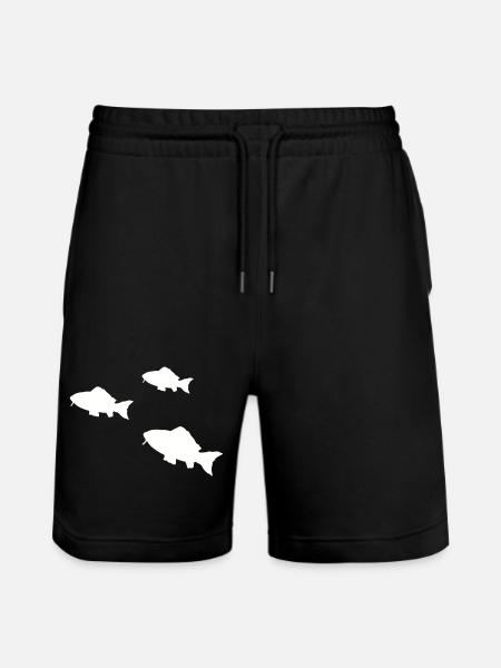 Pisces Tropical Fish Silhouette - Stanley/Stella Trainer Unisex Organic Jogging Shorts - black
