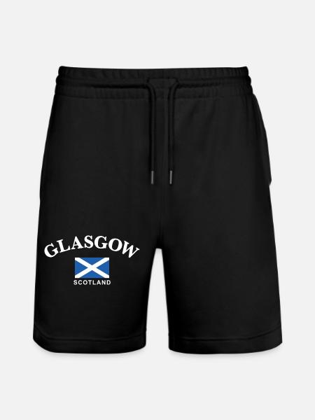 Glasgow, Écosse - Short de jogging bio TRAINER Stanley/Stella unisexe - noir