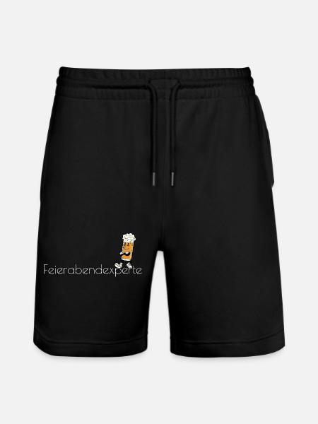 Feierabendexperte Bierheld Cartoon - Stanley/Stella Unisex Bio Joggingshorts Trainer - Schwarz