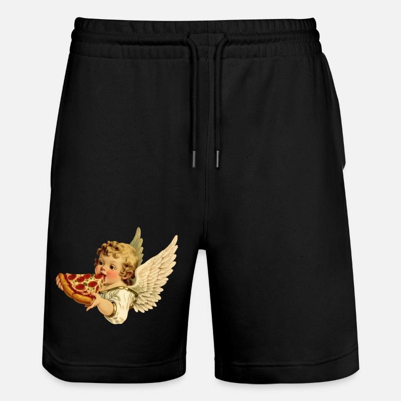 Chérubin pizza – Ange au pepperoni - Short de jogging bio TRAINER Stanley/Stella unisexe - noir