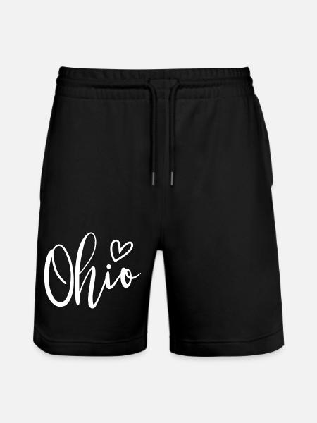 Ohio Heart Women's Love Ohio - Stanley/Stella Trainer Unisex Organic Jogging Shorts - black