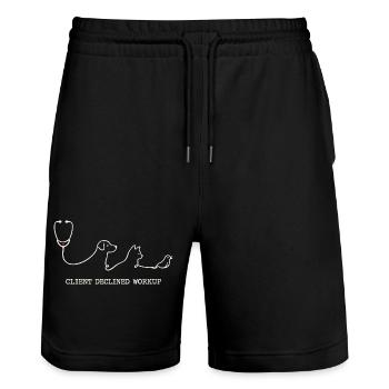 Tierarzt Tiermediziner Client Declined Workup - Stanley/Stella Unisex Bio Joggingshorts Trainer  - Schwarz - Vorne - Nik (191cm) & Marisol (170cm)