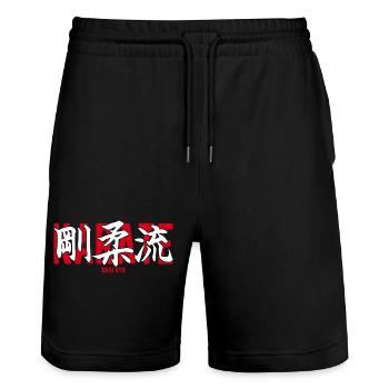 Goju Ryu Karate Martial Arts Dojo Kanji Japon - Short de jogging bio TRAINER Stanley/Stella unisexe - noir - Devant - Nik (191cm) & Marisol (170cm)