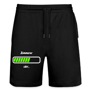 Carpenter Craftsman Profession Funny Saying - Stanley/Stella Trainer Unisex Organic Jogging Shorts - black - Front - Nik (191cm) & Marisol (170cm)