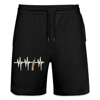 Battements de cœur Fallas de Valencia Trueno - Short de jogging bio TRAINER Stanley/Stella unisexe - noir - Devant - Nik (191cm) & Marisol (170cm)