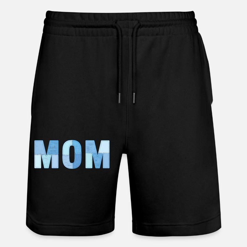 MOM Patchwork Denim Stil - Stanley/Stella Unisex Bio Joggingshorts Trainer  - Schwarz