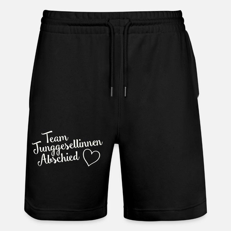 Team Junggesellinnenabschied Herz - Stanley/Stella Unisex Bio Joggingshorts Trainer  - Schwarz