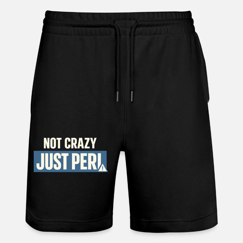 Perimenopause Humor Perimenopause - Stanley/Stella Unisex Bio Joggingshorts Trainer - Schwarz