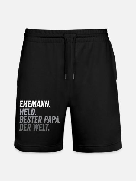 Husband Best Dad Father's Day Funny - Stanley/Stella Trainer Unisex Organic Jogging Shorts - black