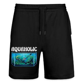 Aquarium Aquahole Aquahole Amateur - Short de jogging bio TRAINER Stanley/Stella unisexe - noir - Devant - Nik (191cm) & Marisol (170cm)