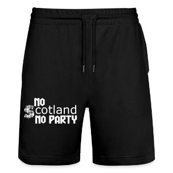 Bold Celtic Text Art - Stanley/Stella Trainer Unisex Organic Jogging Shorts - black - Front - Nik (191cm) & Marisol (170cm)