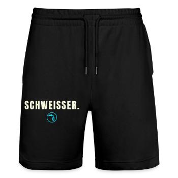 WELDER. Success Edition, Sparks of Perfection - Stanley/Stella Trainer Unisex Organic Jogging Shorts - black - Front - Nik (191cm) & Marisol (170cm)