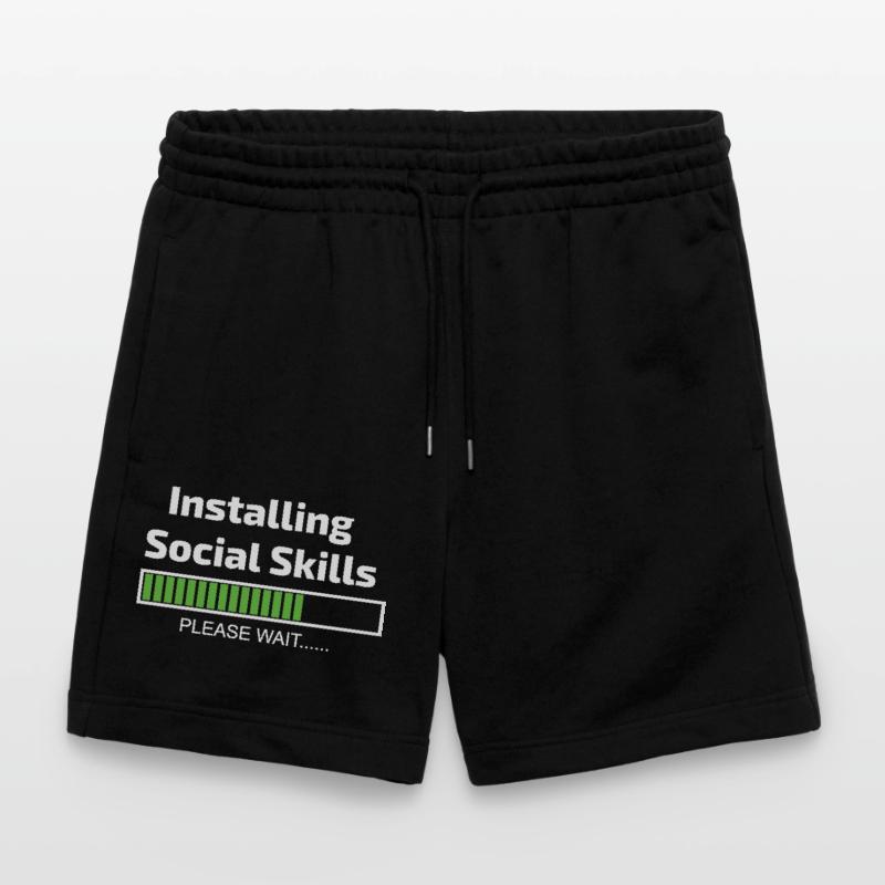 Social Skills Loading Funny Software Programmer Stanley/Stella Trainer Unisex Organic Jogging Shorts
