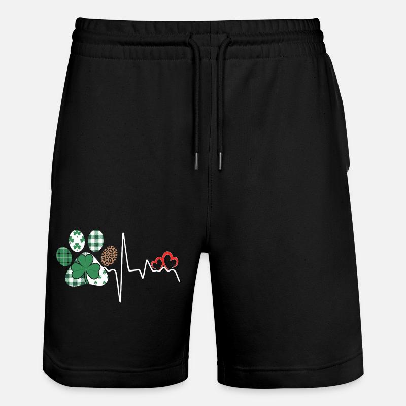 Rythme trèfle battement de cœur - Short de jogging bio TRAINER Stanley/Stella unisexe - noir