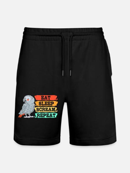 Parrot Grey - Short de jogging bio TRAINER Stanley/Stella unisexe - noir
