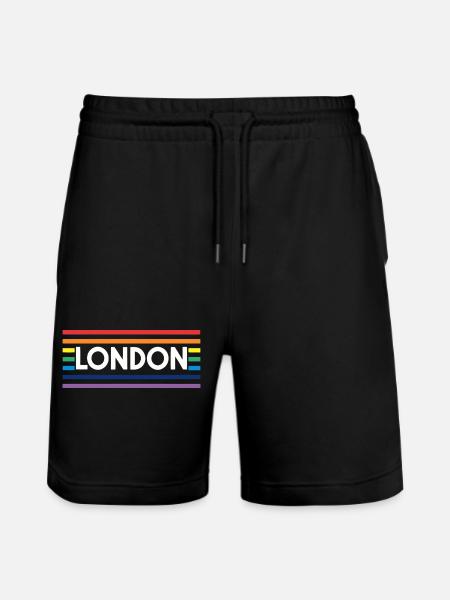 LONDON Urban Rainbow - Stanley/Stella Trainer Unisex Organic Jogging Shorts - black