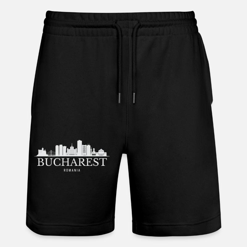 Bukarest Skyline, Bukarest, Rumänien - Stanley/Stella Unisex Bio Joggingshorts Trainer  - Schwarz