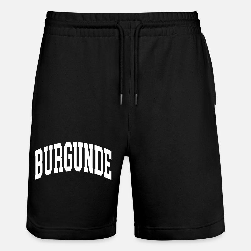 Burgunde - Stanley/Stella Unisex Bio Joggingshorts Trainer  - Schwarz