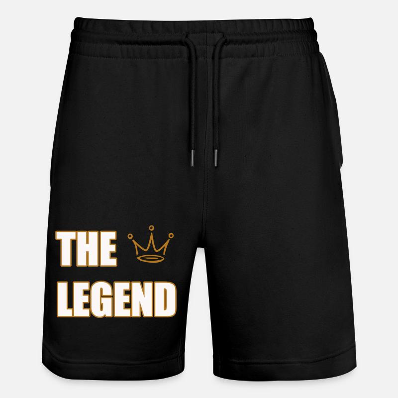 THE LEGEND – Bold Iconic Statement Design - Stanley/Stella Unisex Bio Joggingshorts Trainer  - Schwarz