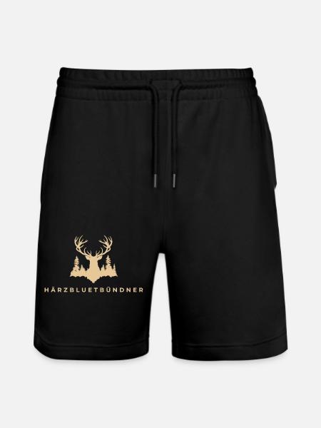 Härzbluetbündner - Stanley/Stella Unisex Bio Joggingshorts Trainer - Schwarz