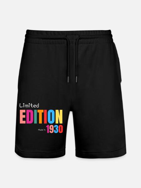 Limited edition Made in 1930 - Stanley/Stella Trainer Unisex Organic Jogging Shorts - black